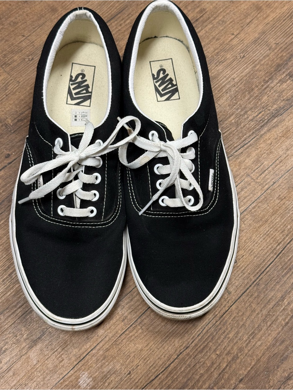 Vans Black and White Low-Top Canvas Sneakers